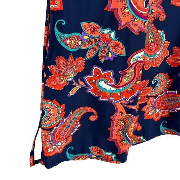 Mazu Swim Womens Cover Up Paisley Floral Print Beach Stretch Medium - Picture 5 of 11